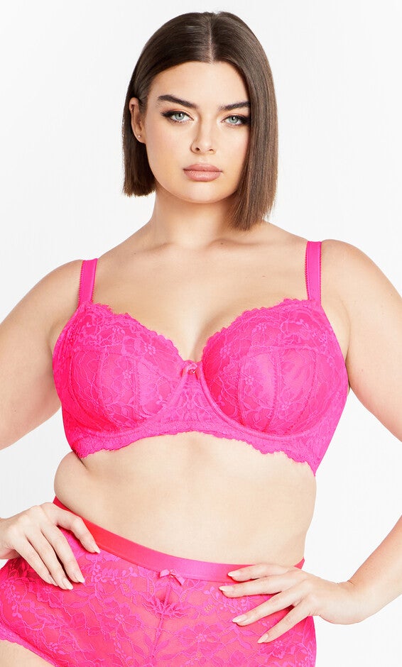 Lara Underwire Bra - hot pink, PINK, hi-res image number null