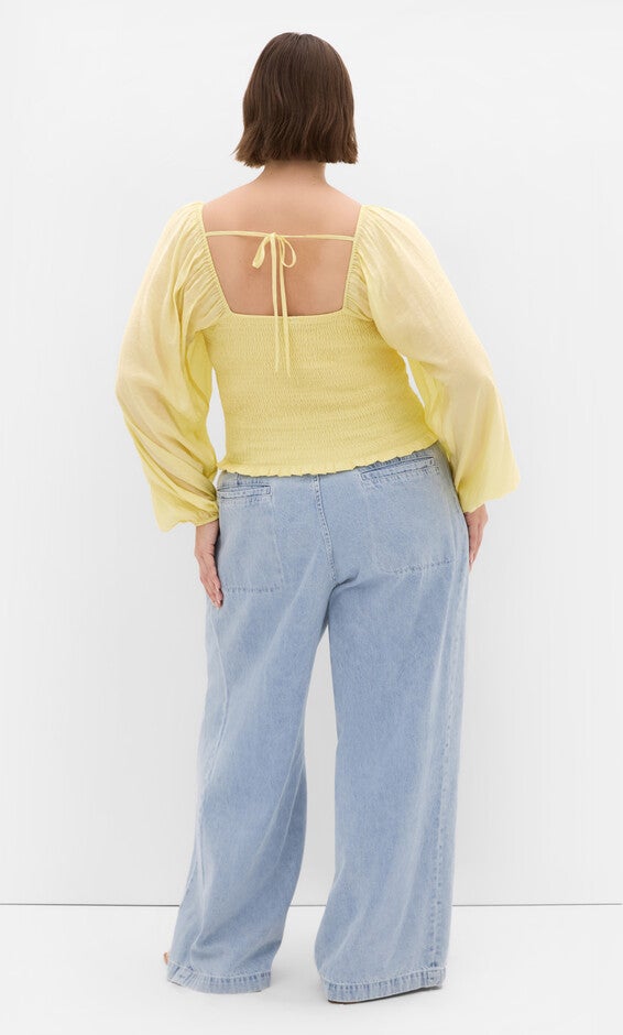 Rowy Top - buttercup, YELLOW, alternate image number null