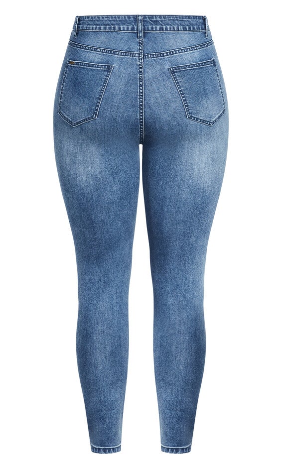 Harley Strut It Out Jean - light wash, BLUE, alternate image number 4