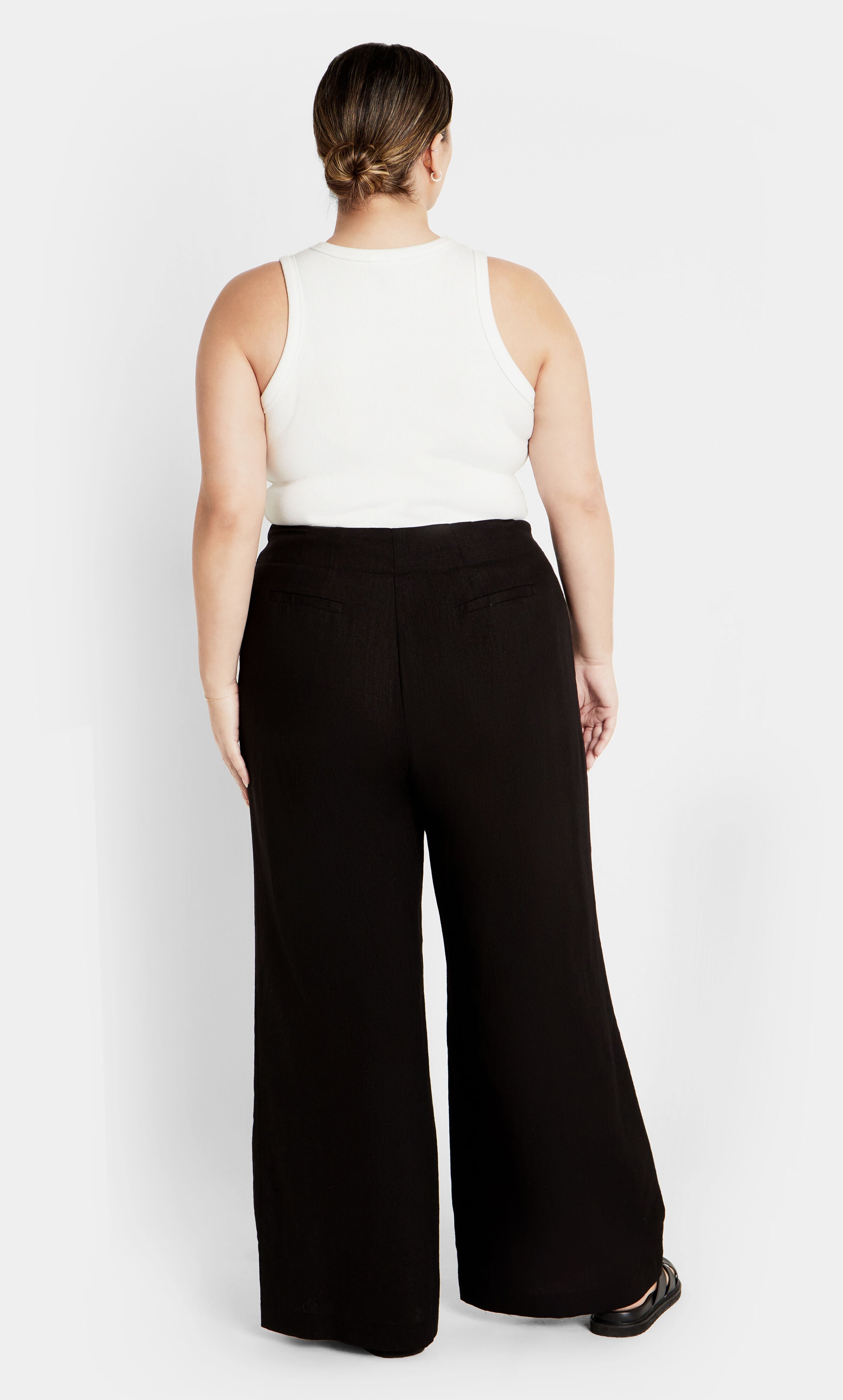 Nala Linen Pant - black, BLACK, alternate image number 1