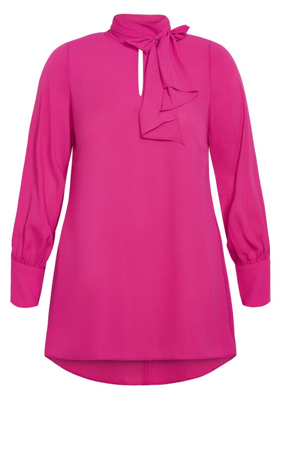 Neck Tie Tunic - sangria, SANGRIA, alternate image number null
