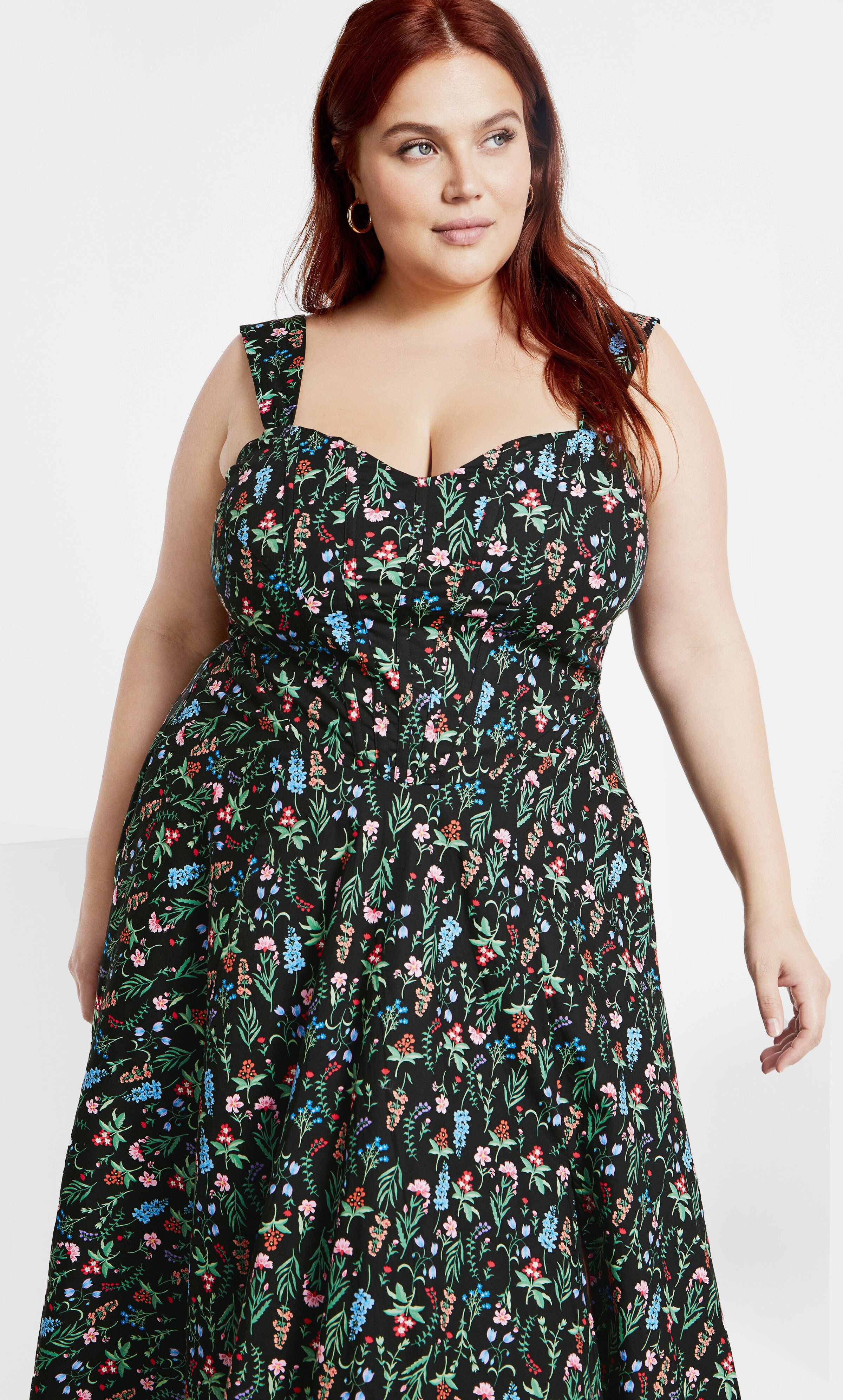Marylou Print Dress - black, BLACK, hi-res image number 0