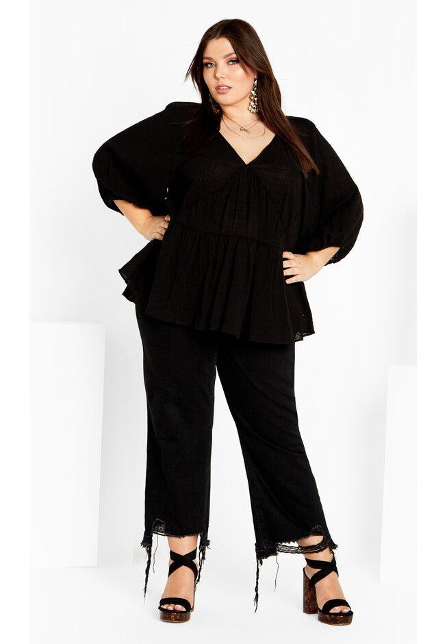 Julia Top - black, BLACK, on-hover image number null
