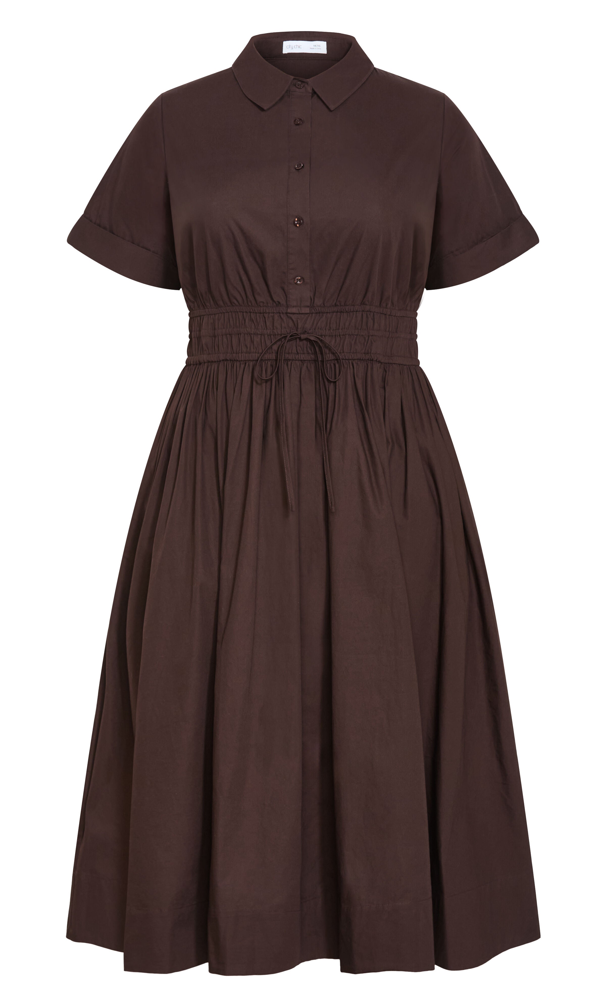 Lana Midi Shirt Dress, BROWN, alternate image number 4