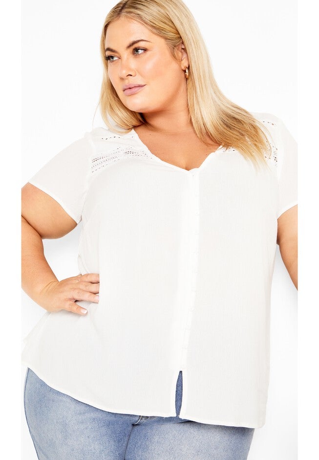 Sia Lace Top, IVORY, hi-res image number null