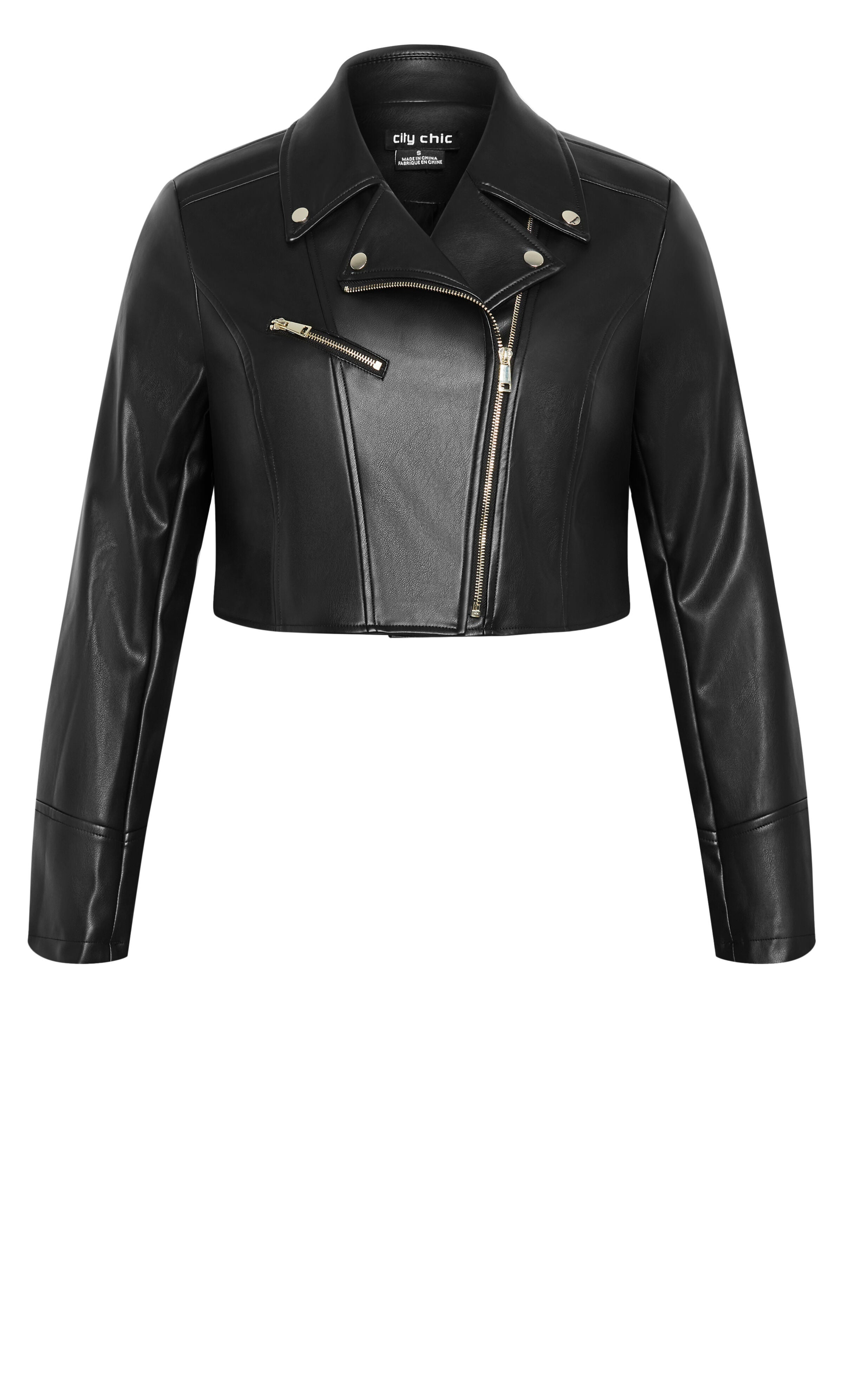 Amira Faux Leather Jacket - black, BLACK, alternate image number 4