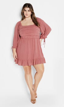 Allegra Mini Dress - rosewood