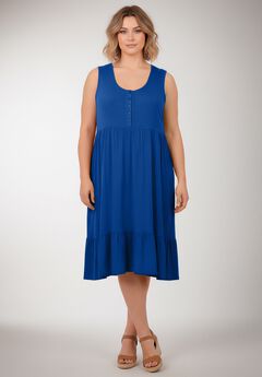 Button Detail Tank Dress