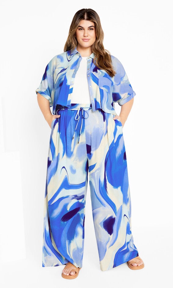 Esme Print Shirt - blue, WHIRLPOOL, alternate image number 1