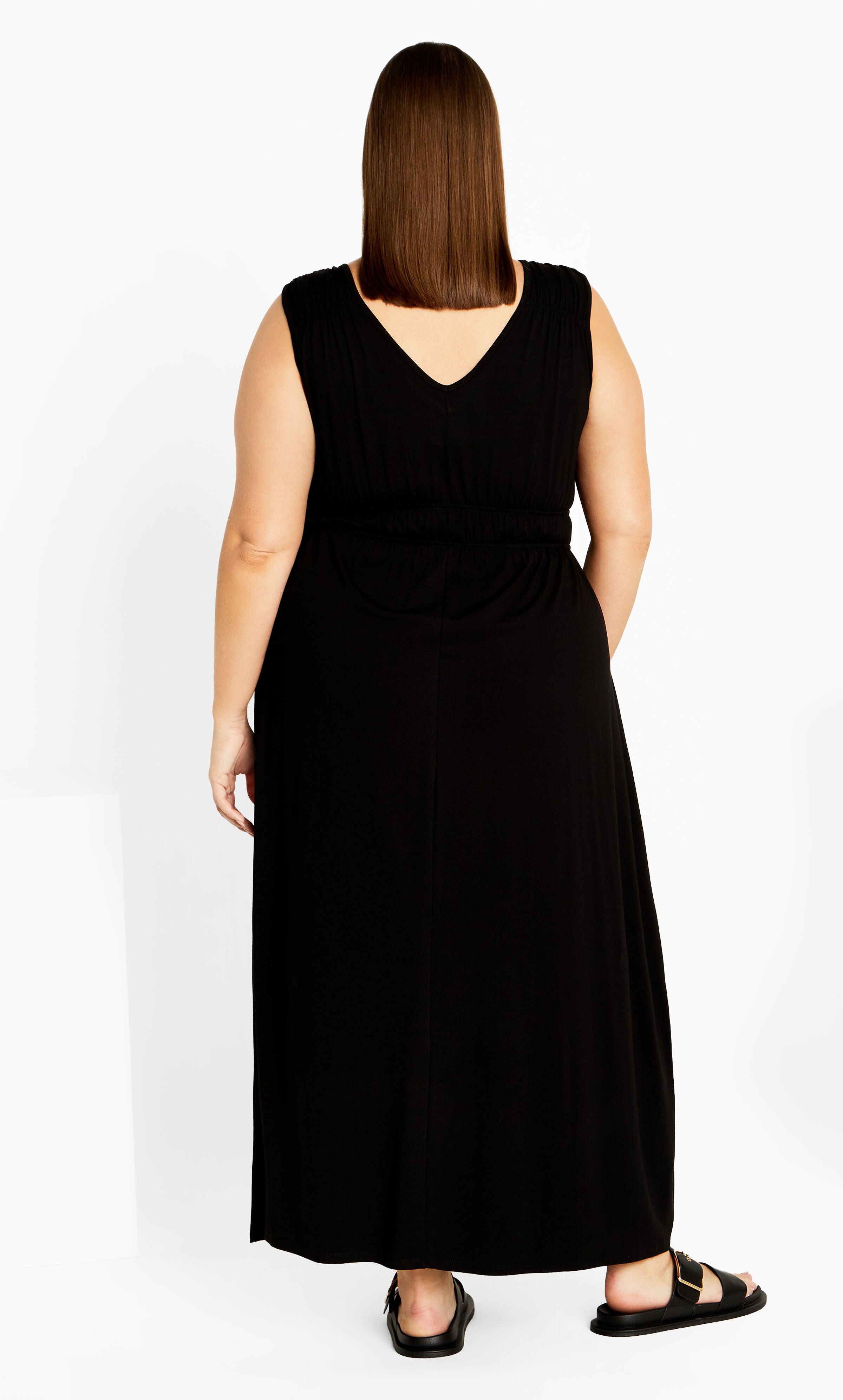 Lani Maxi Dress, BLACK, alternate image number 2