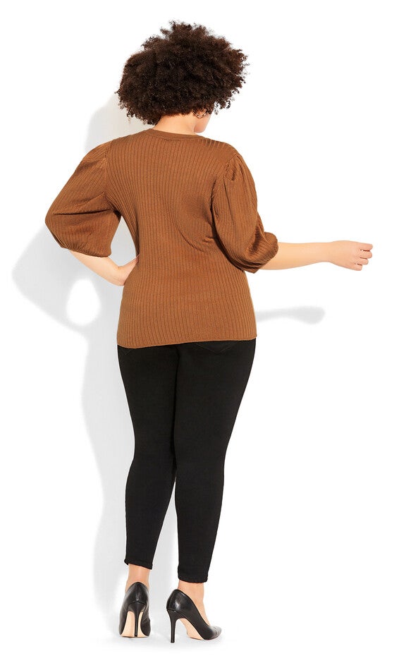 Sweet Rib Top - tan, BROWN, alternate image number null