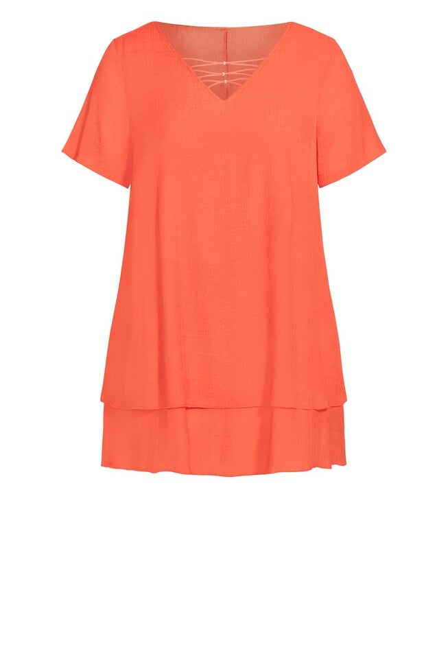 Marion Caged Tunic, TANGERINE, alternate image number null