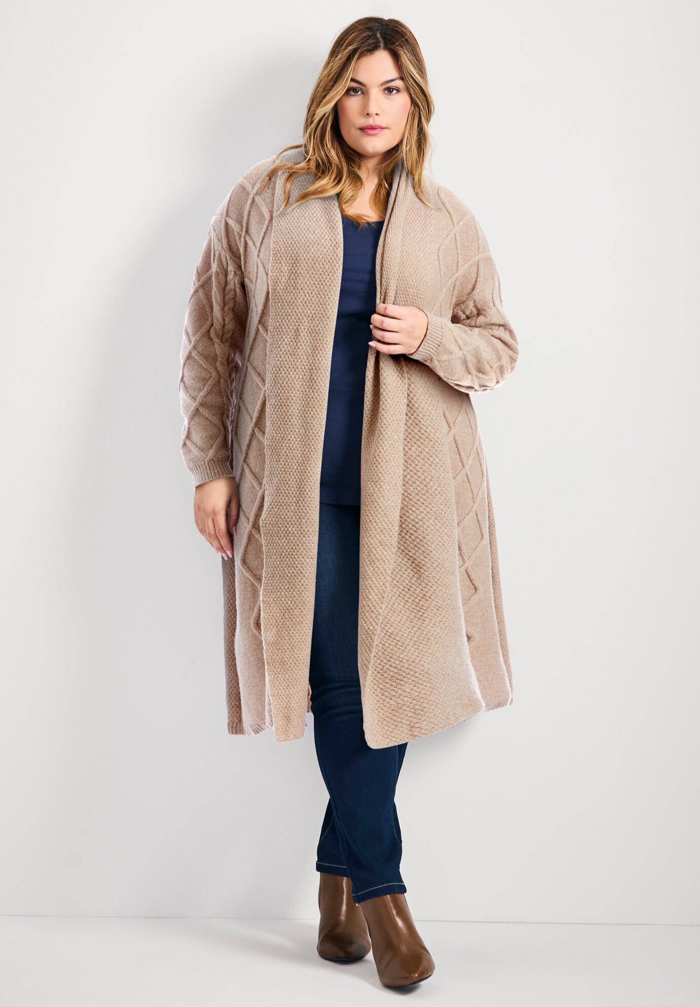 Fluffy Longline Cardigan | Catherines