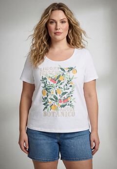 Sccop Neck Tee Graphic