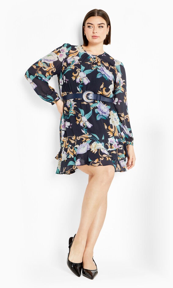Julianna Dress - navy, BLUE, alternate image number 4