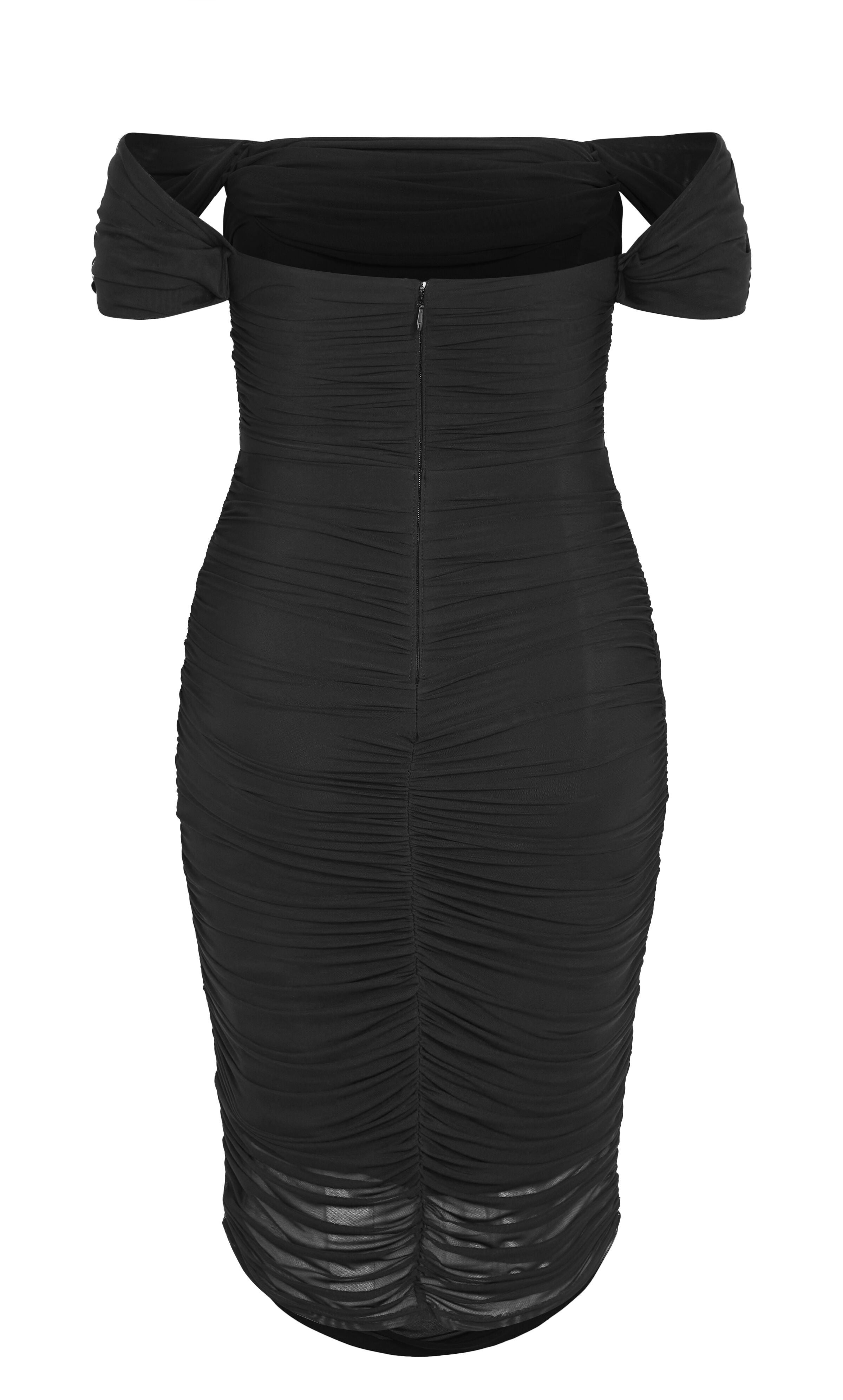 Jazmin Ruched Dress - black, BLACK, alternate image number 4