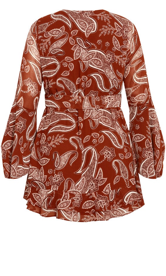 Paisley Dress - ginger, BROWN, alternate image number 5