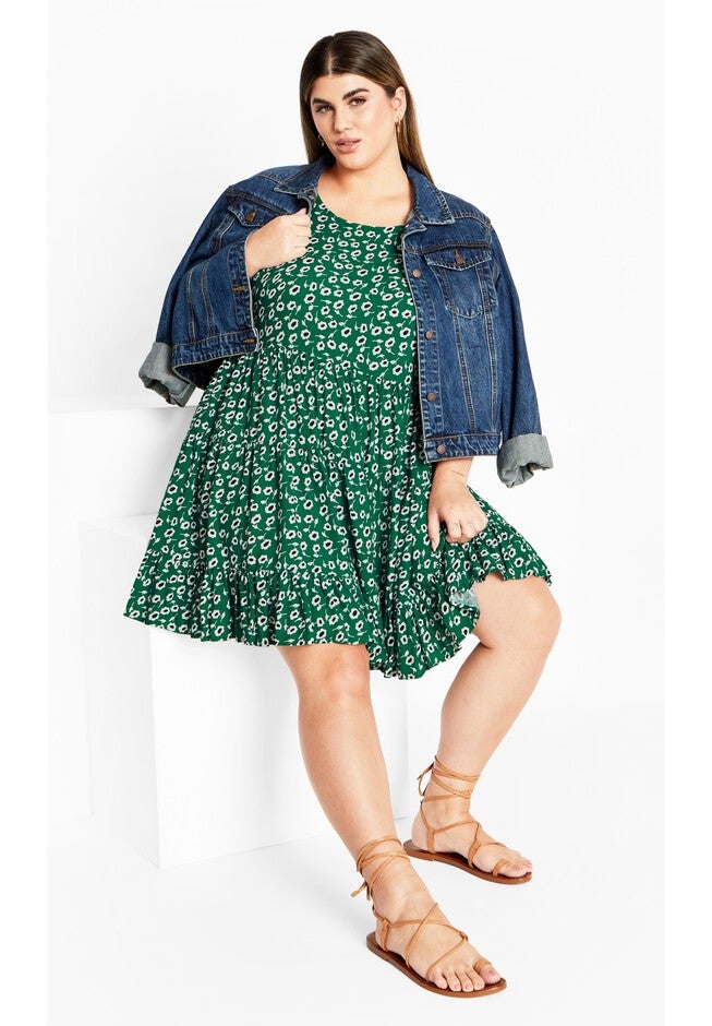 Nikki Print Dress - sweet daisy, GREEN, alternate image number null