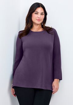 Plus Size Wide Neckline Tops