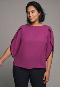Contrast Tulip Blouse
