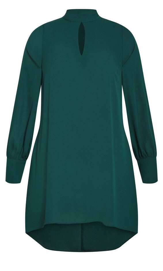 Neck Tie Tunic - alpine, GREEN, alternate image number 3