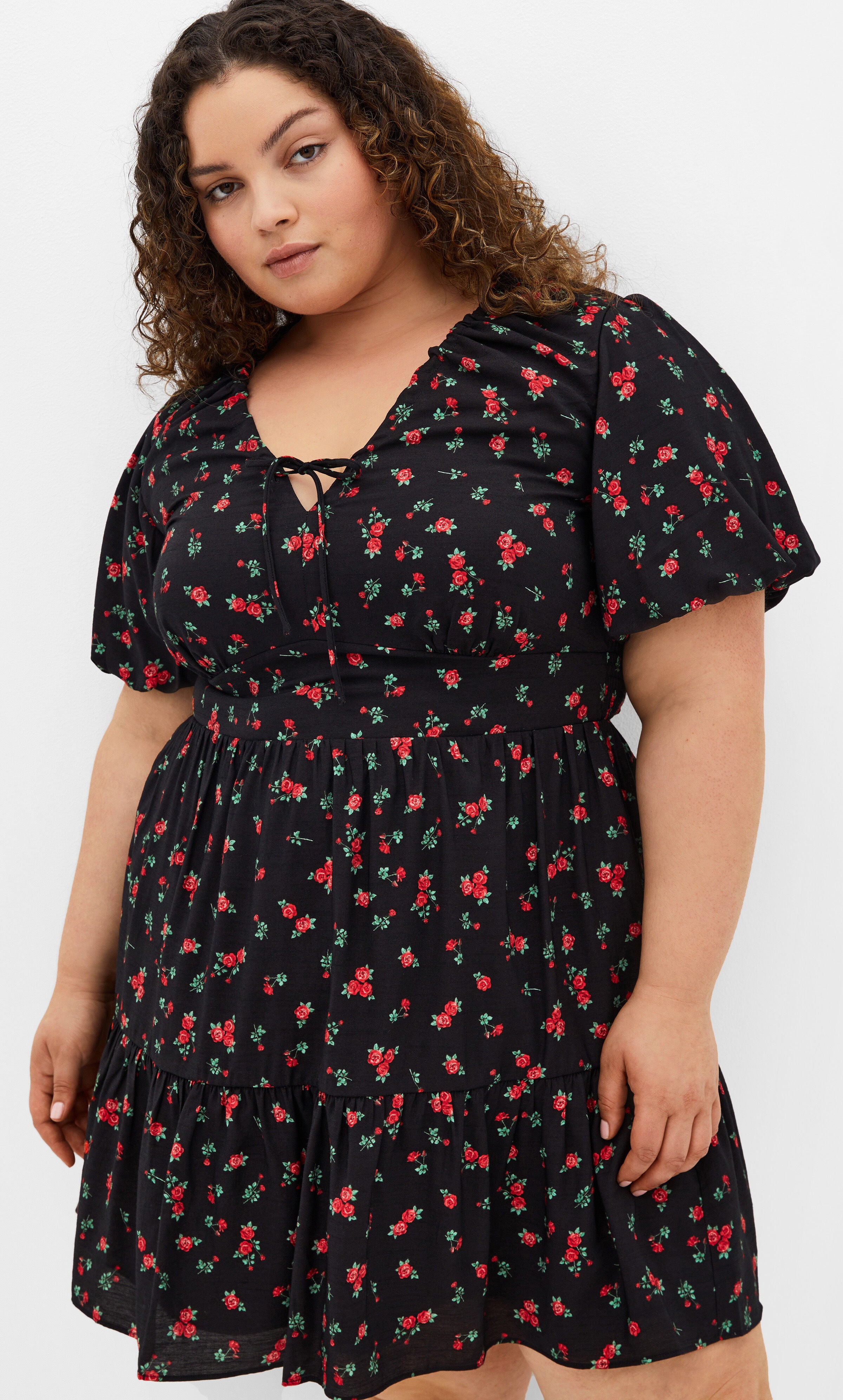 Daphne Dress - black, RED, alternate image number 2