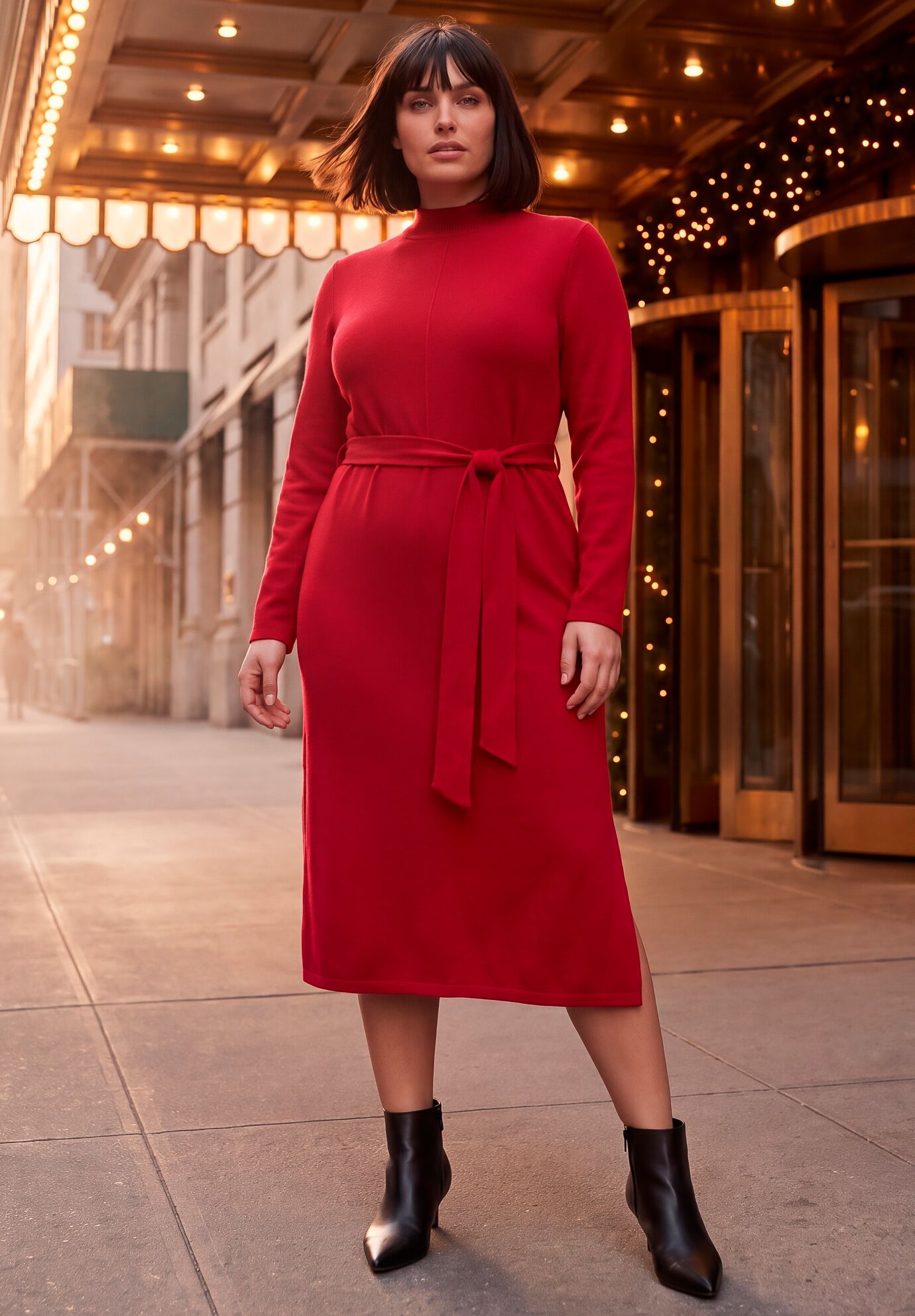 Ray Of Light Dress, VIBRANT RED, alternate image number 2