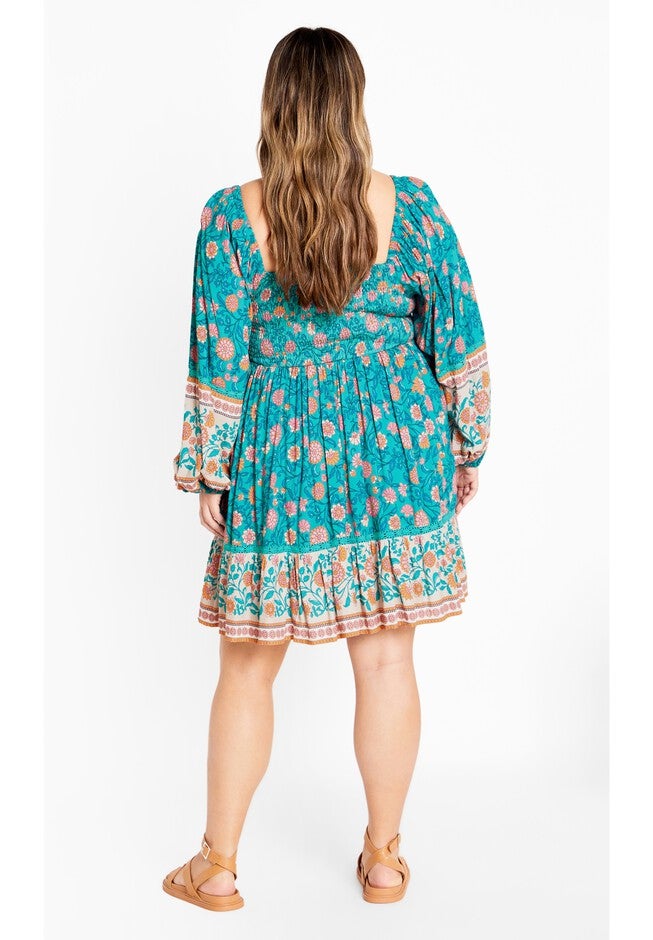 Aurora Mini Dress - gardenia, TURQUOISE, on-hover image number null