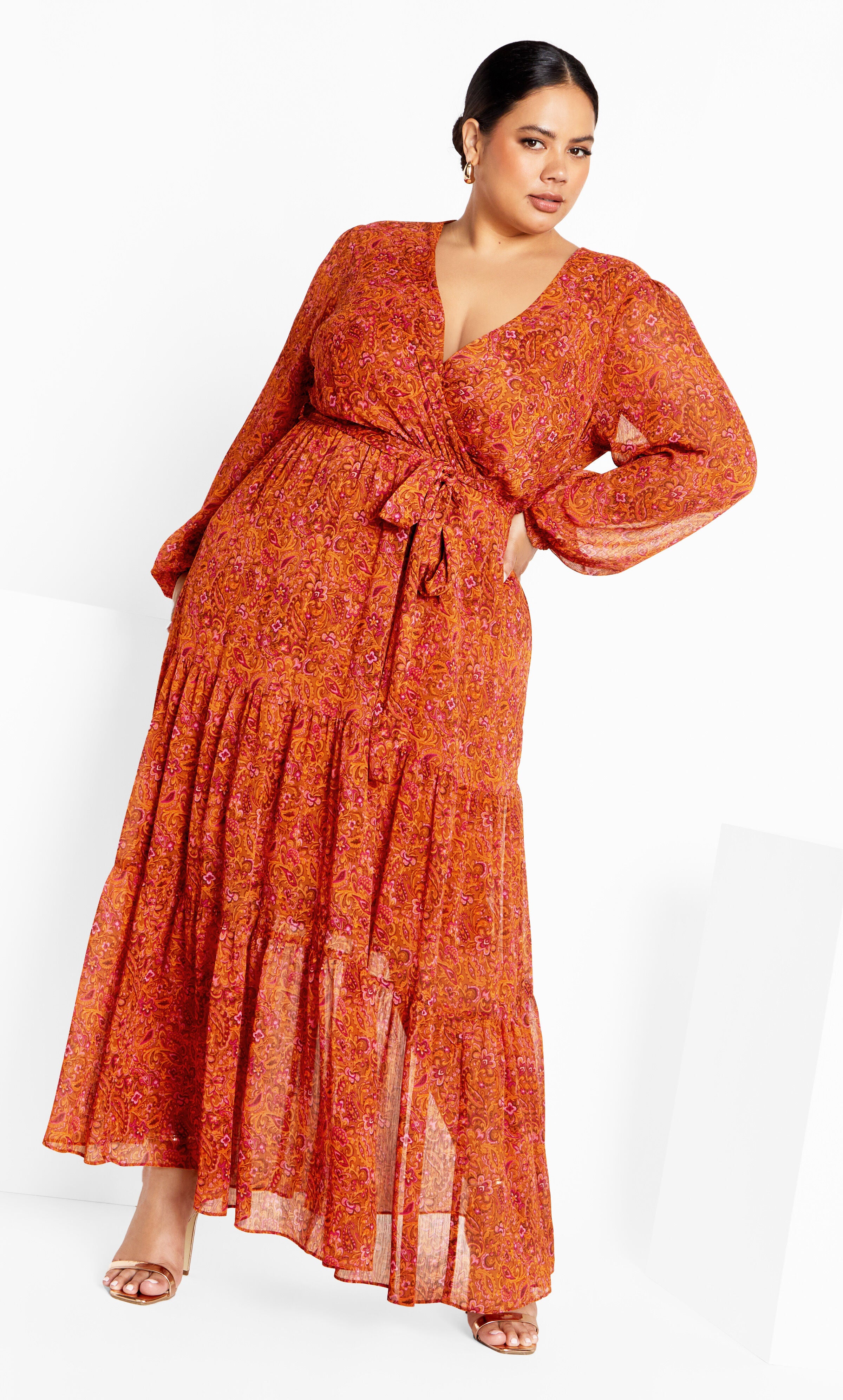 最も完璧な multi - Dress Maxi Print Tiered | Co & Dia One Piece
