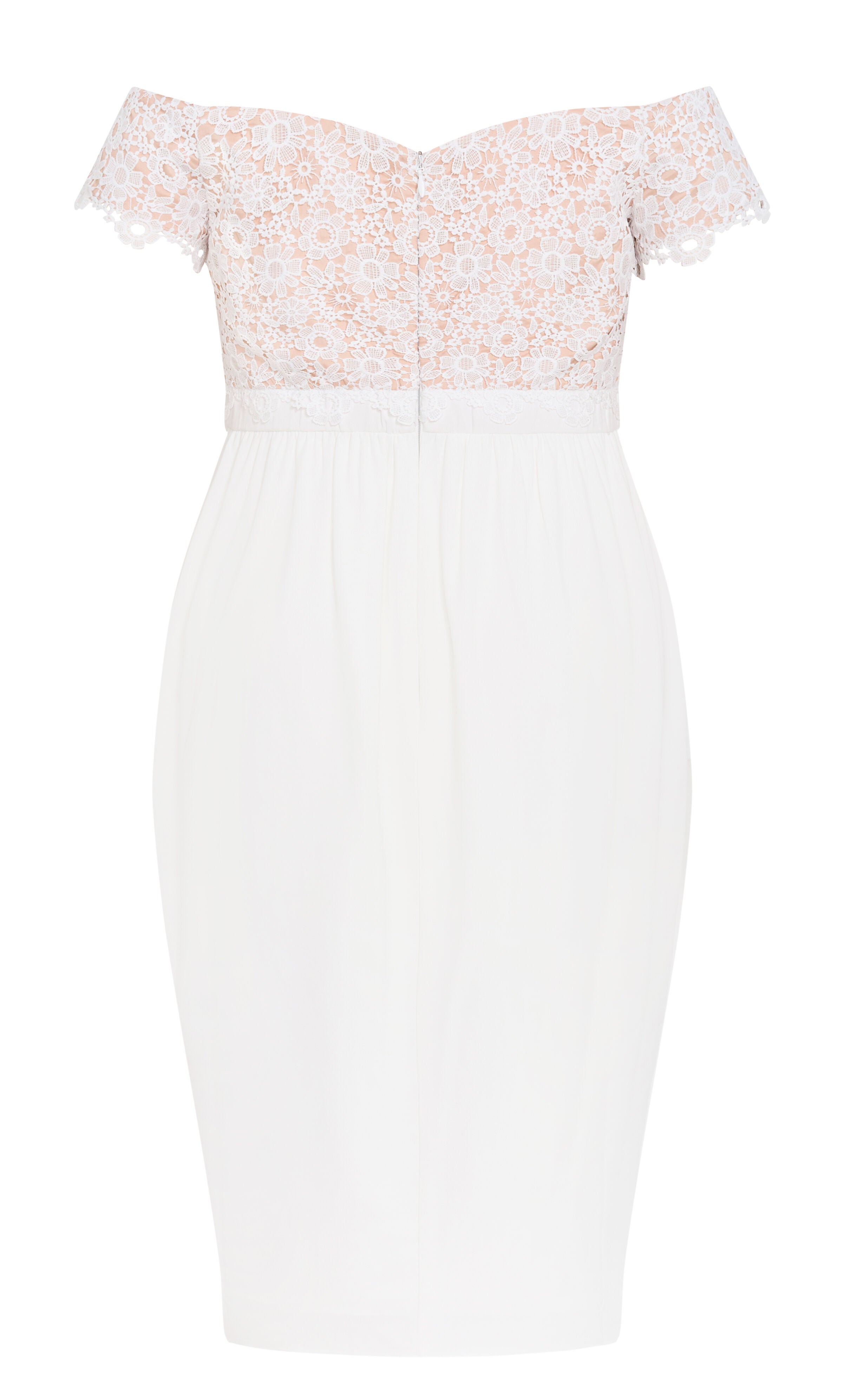 Lace Glamour Midi Dress - ivory, WHITE, alternate image number 5
