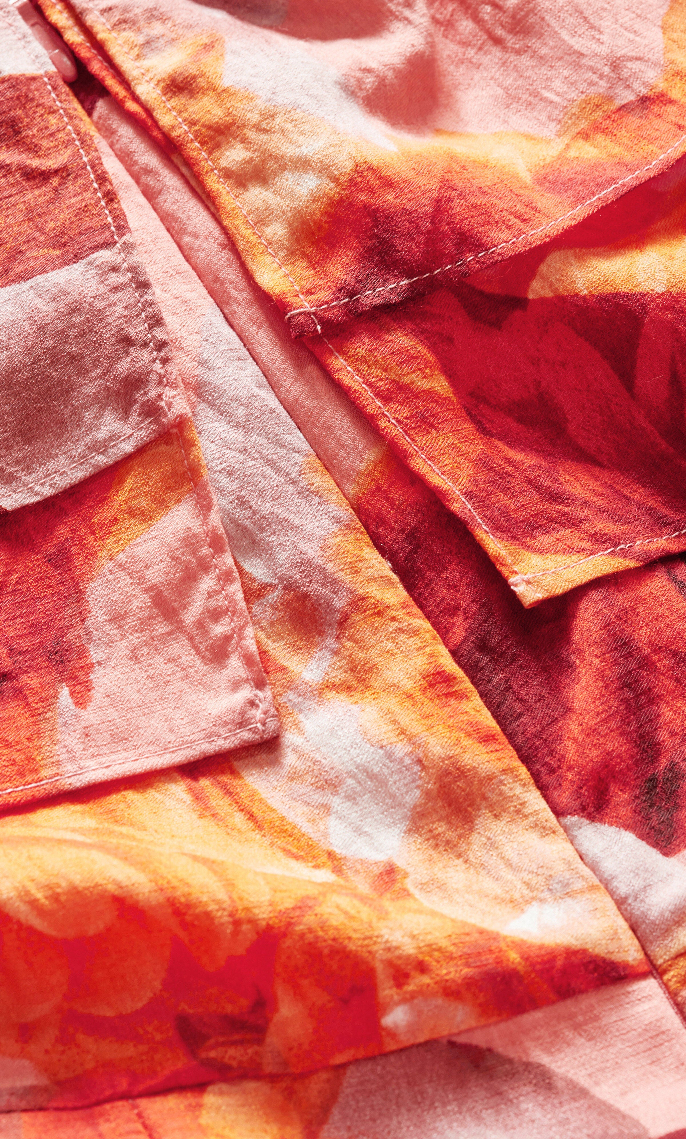 Poppie Print Jumpsuit - peach, BLACK, alternate image number 6