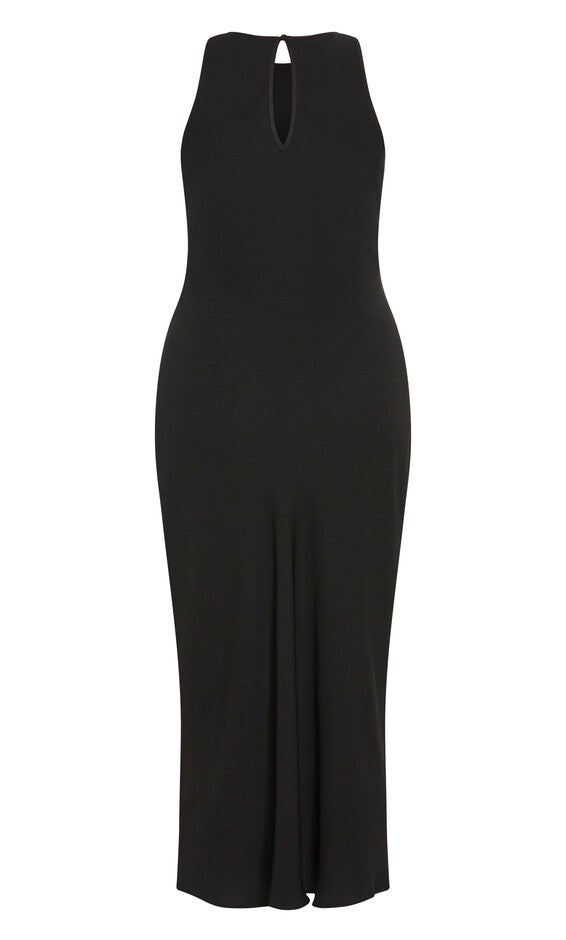 Halter Slip Dress - black, BLACK, alternate image number null