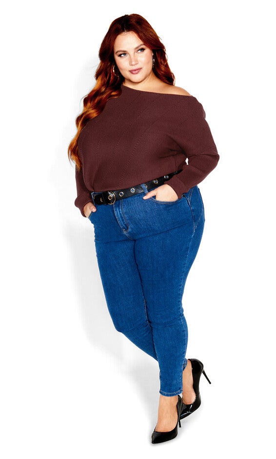 Lean In Sweater - bordeaux, RED, alternate image number null