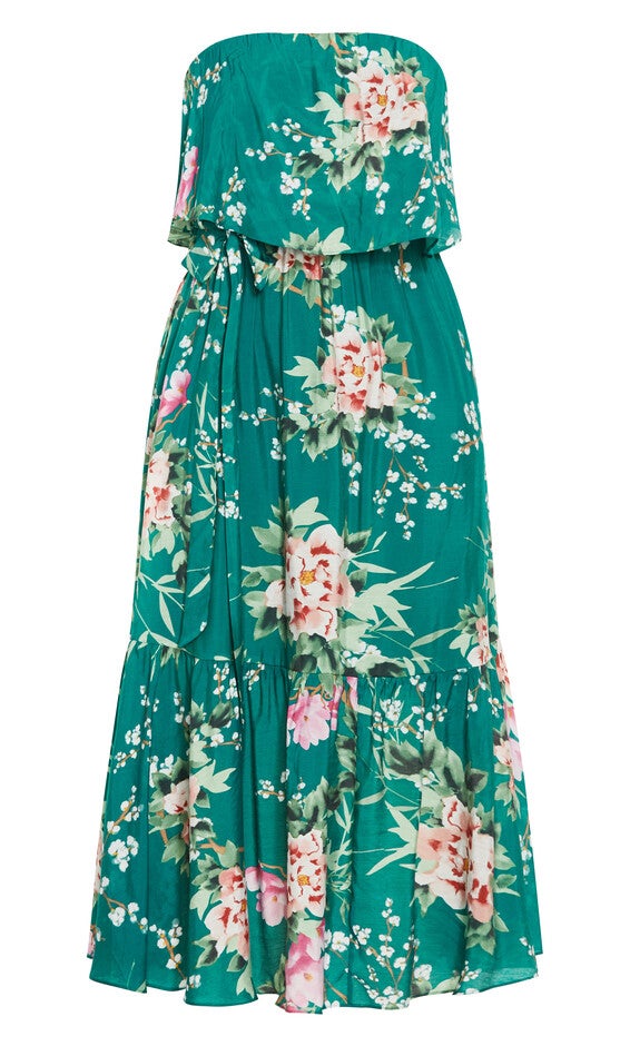 Pia Print Maxi Dress - jade, JADE SWEET BLOSSOM, alternate image number null