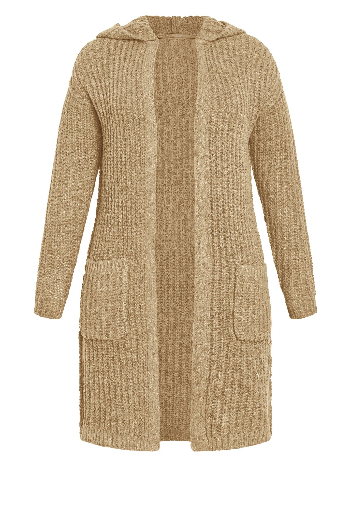 Chelsea Soft Knit Hood Coatigan, CHAI, alternate image number 3