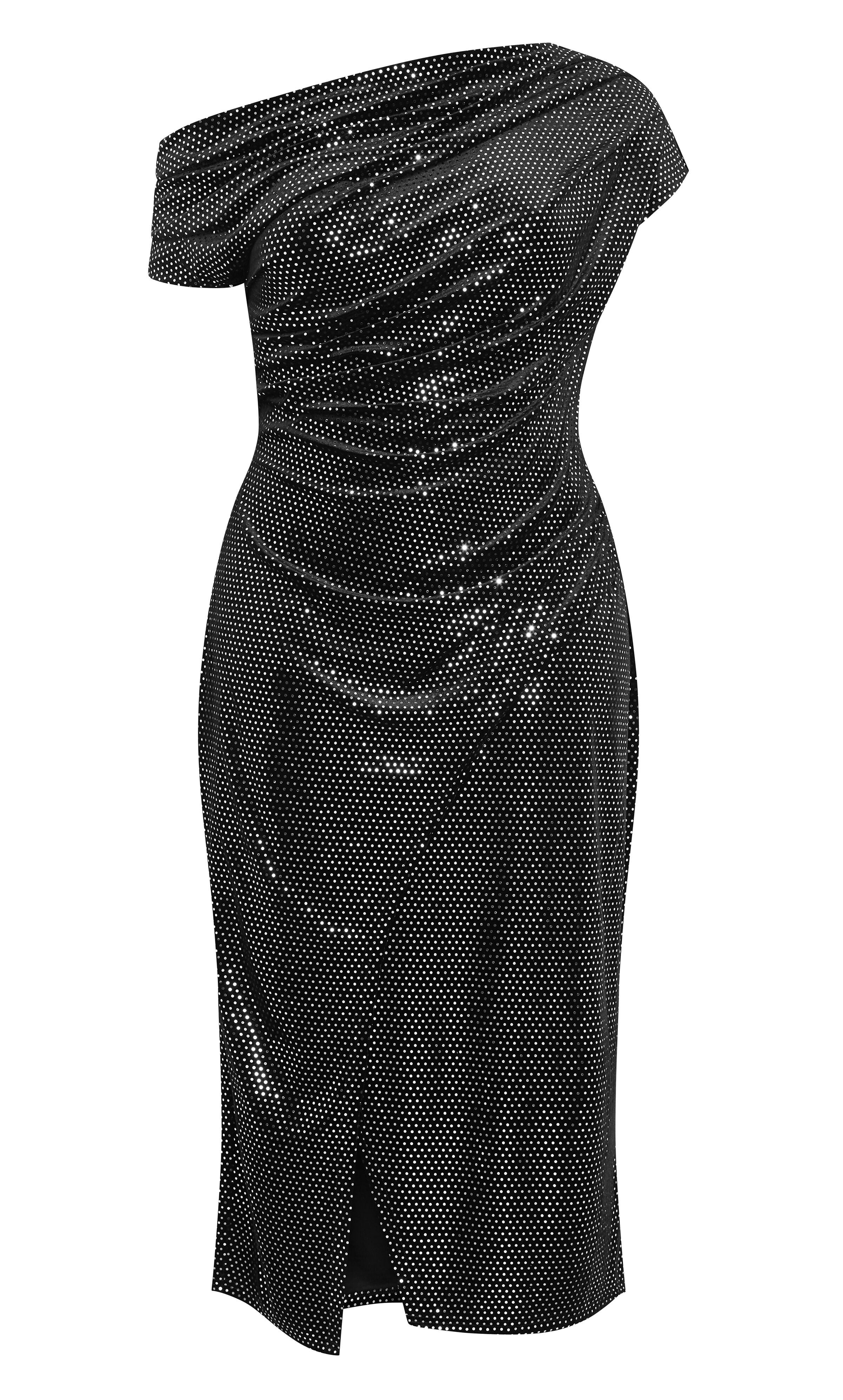 Shimmy Midi Dress - black, BLACK, alternate image number 3