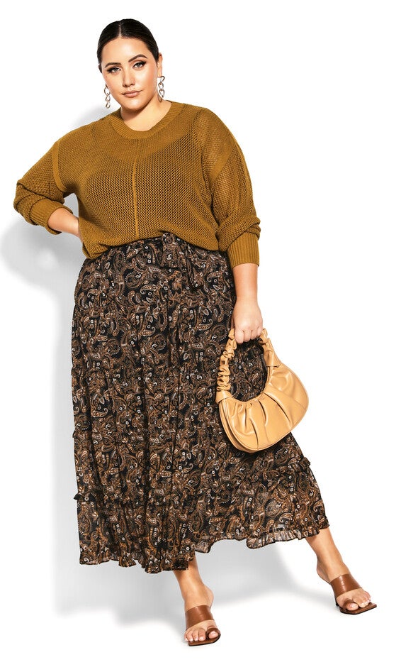 Amelia Sweater - dark gold, YELLOW, alternate image number 2