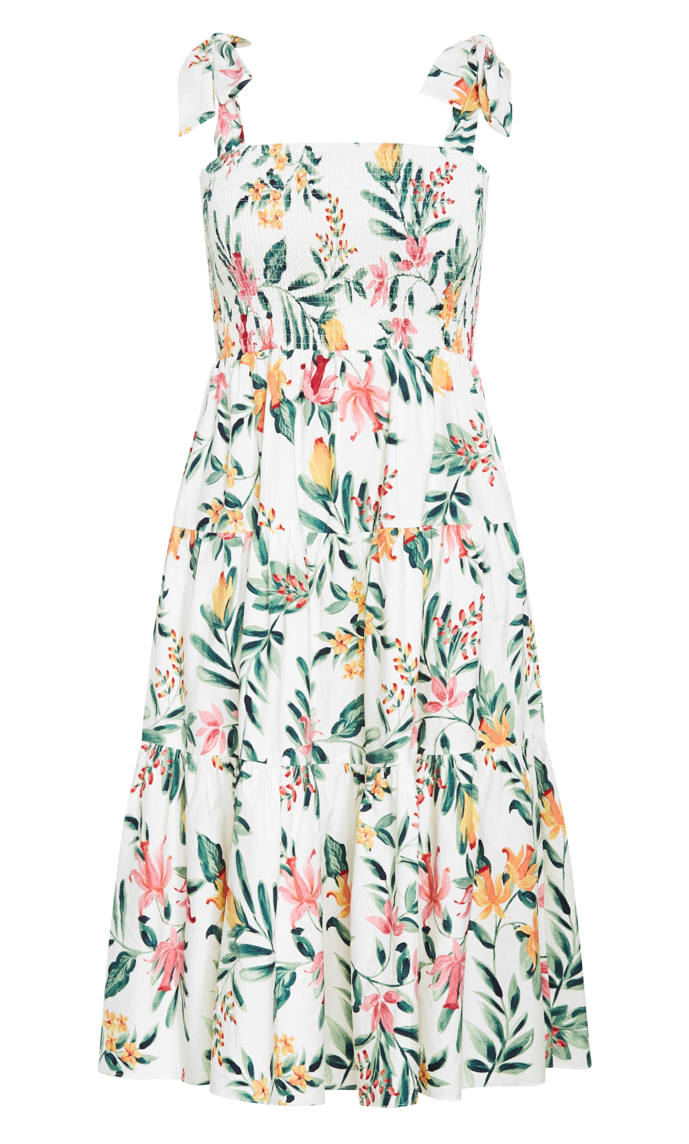 Haven Print Midi Dress - ivory, GREEN, alternate image number 2