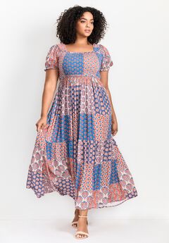 Sophia Shirred Bodice Maxi Dress