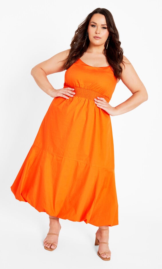 Eliza Dress - orange fizz, ORANGE, alternate image number 2