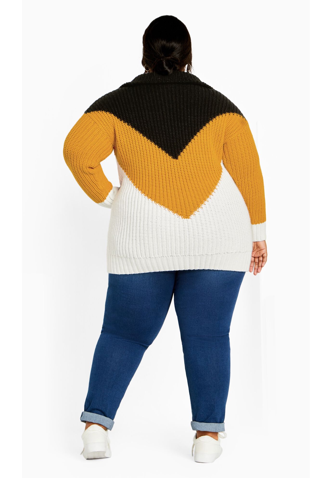 Colour Trio Sweater, BLACK, on-hover image number 1