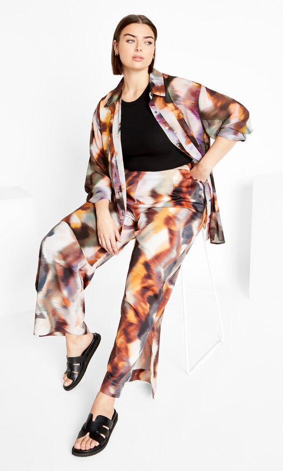 Sheer Lover Print Shirt - white, MINERALS, alternate image number 2