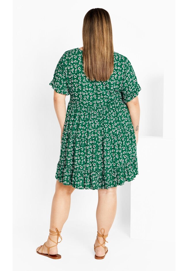 Nikki Print Dress - sweet daisy, GREEN, on-hover image number null