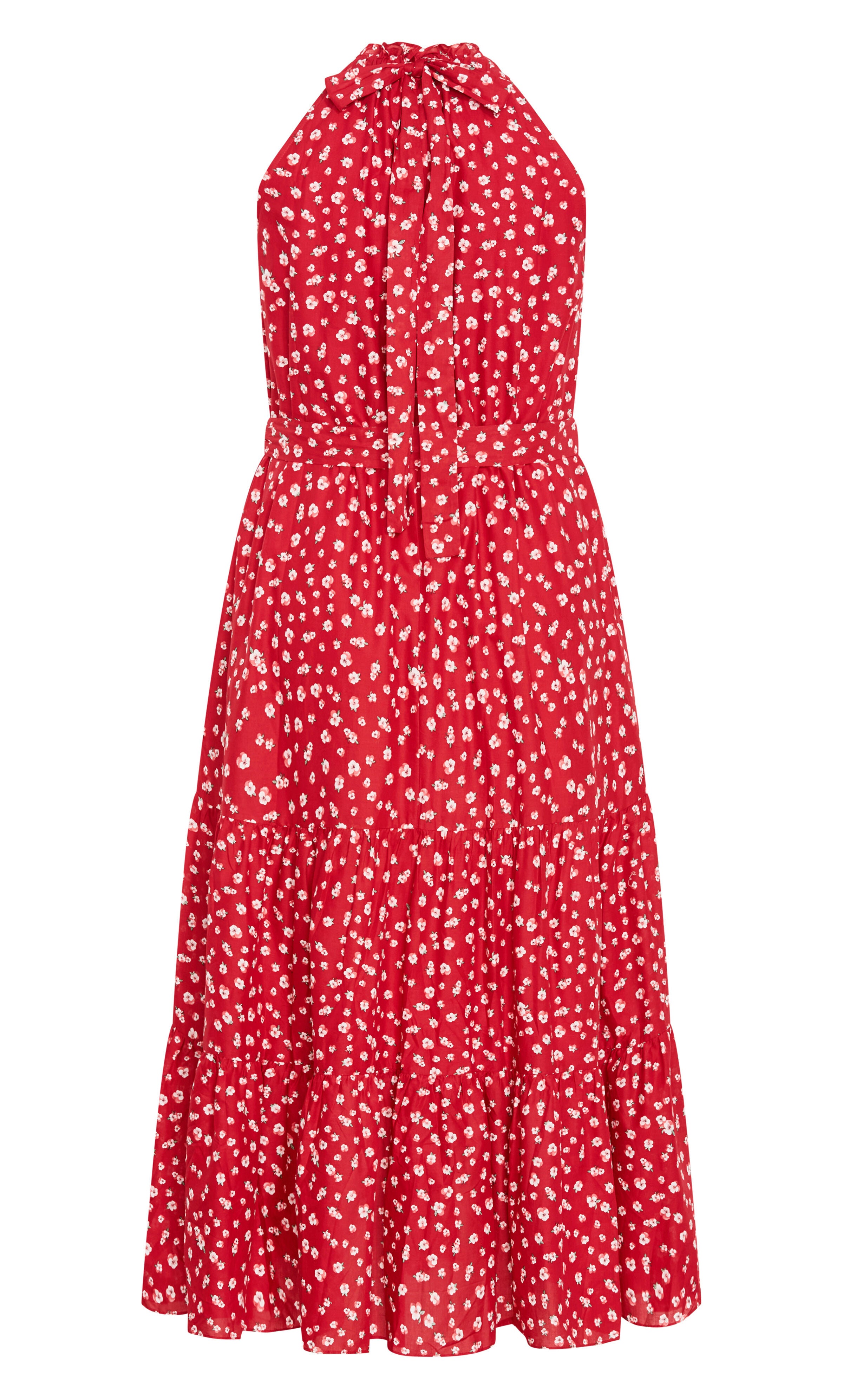 Kiana Print Maxi Dress, RED, alternate image number 4