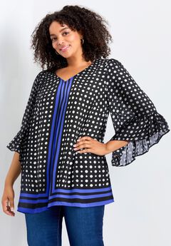Plus Size Wide Sleeve Tops
