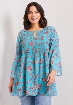 Keyhole Bell Sleeve Tunic