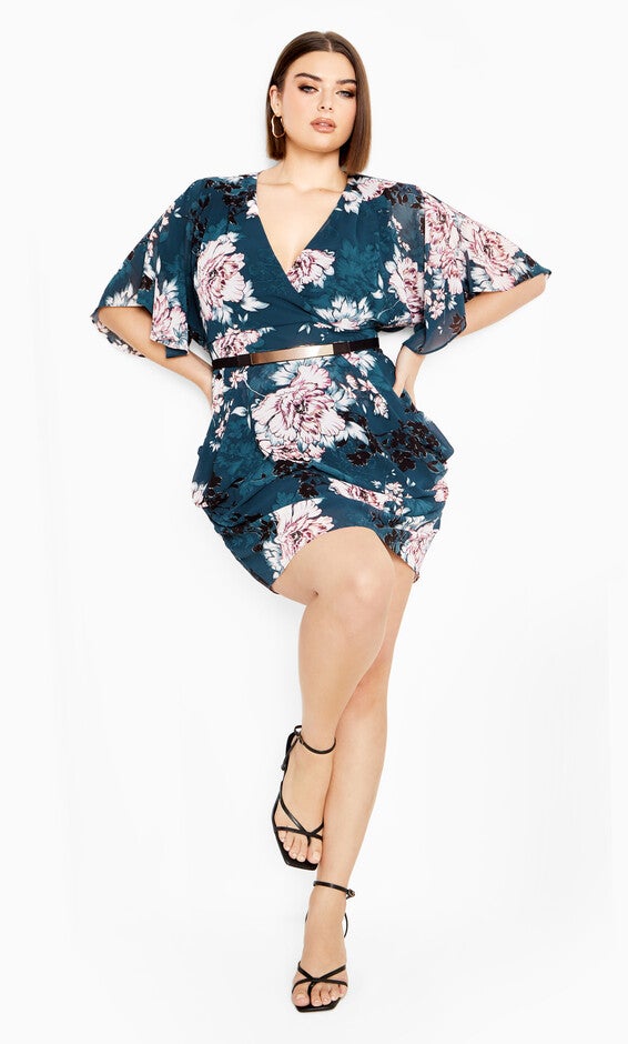 Jade Blossom Dress - jade, GREEN, hi-res image number 0