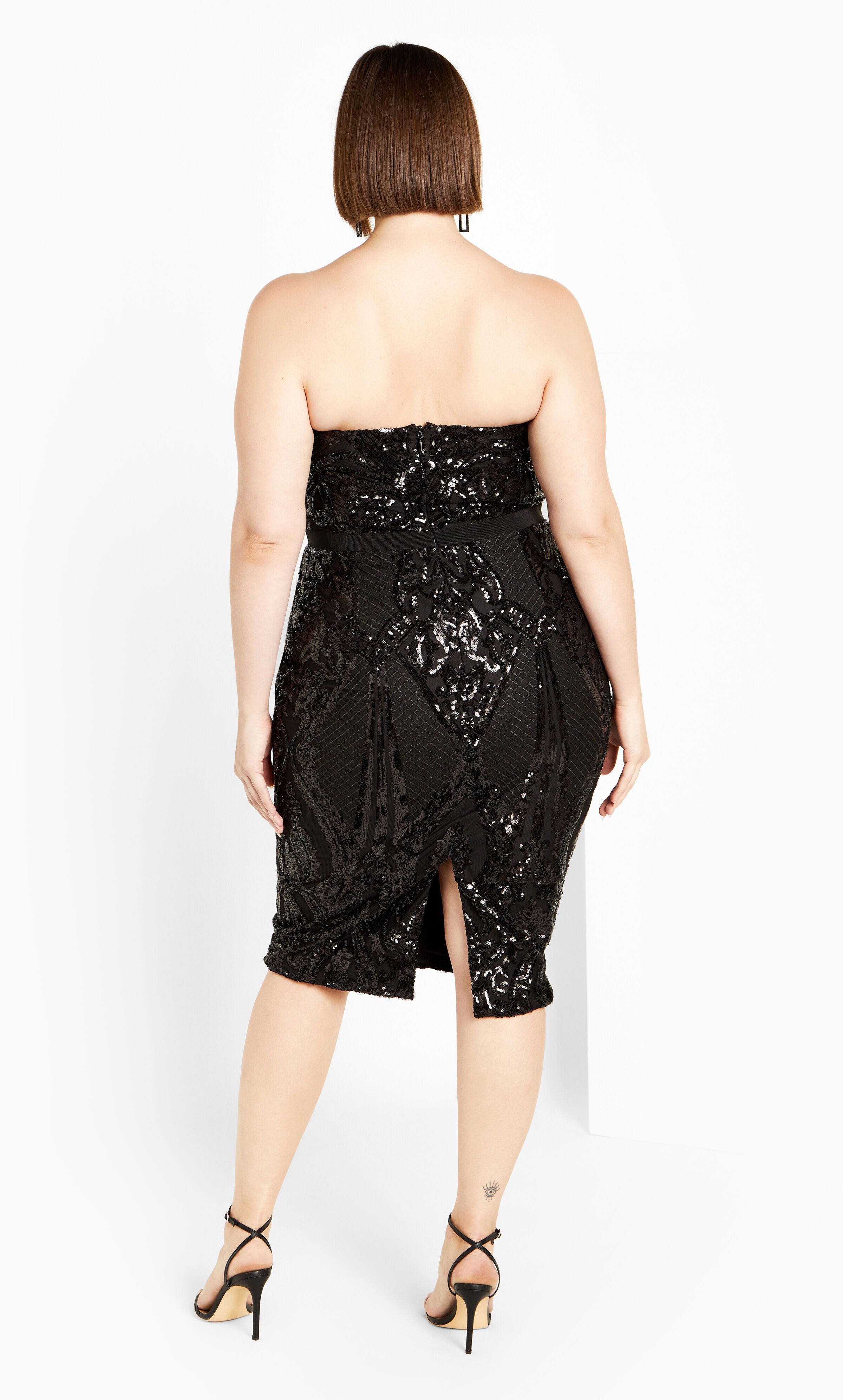 Sequin Sofia Dress - black, BLACK, alternate image number 3