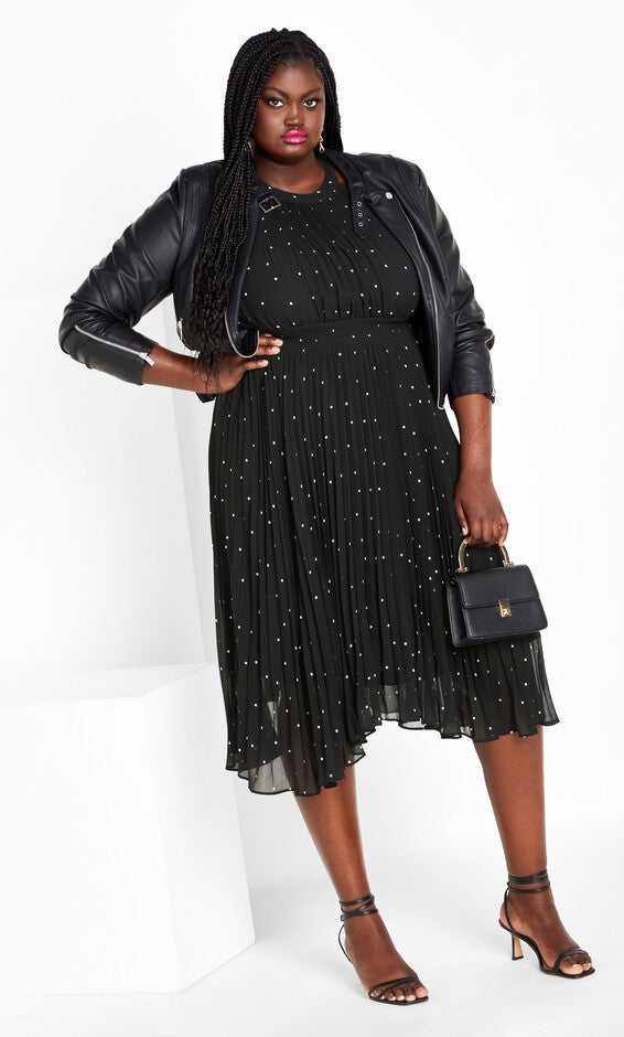 Miriam Print Dress - black, BLACK, alternate image number 2