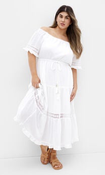 Angel Midi Dress - ivory